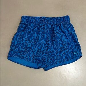 Nike Girl’s Blue Patterned Athletic Shorts Sz L